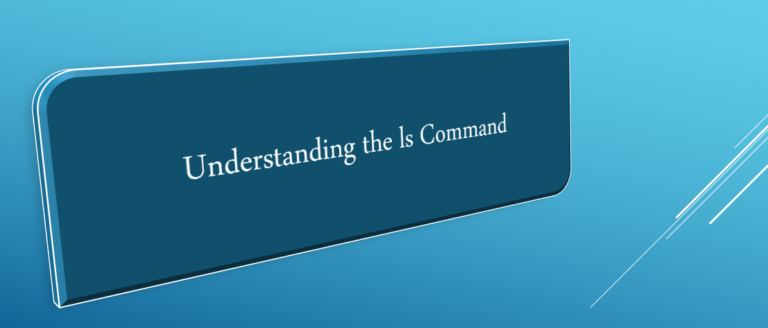 Understand the ls Command